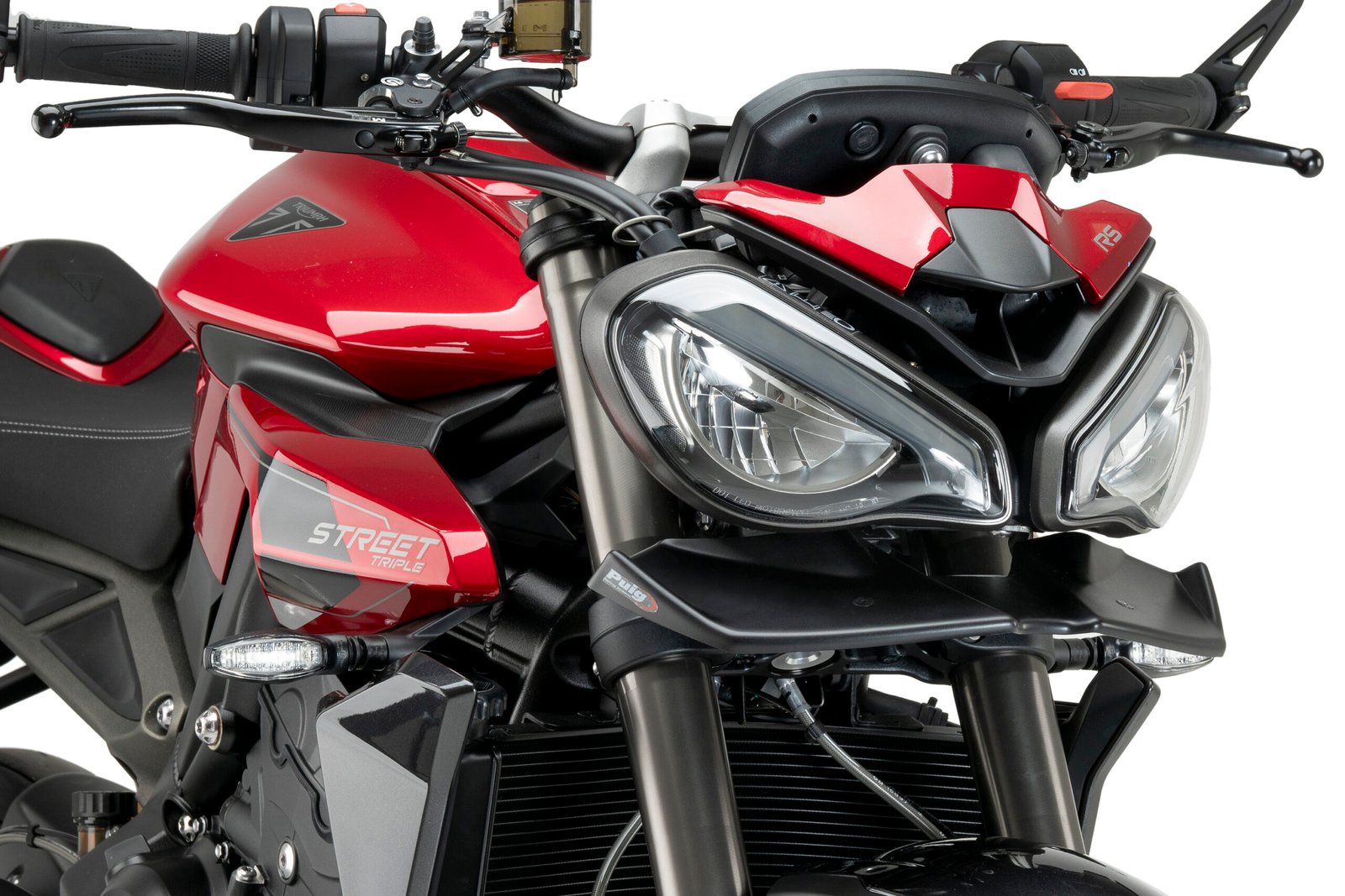 TRIUMPH STREET TRIPLE 765/1200/R/RS MAT SİYAH FAR ALTI SPOILER (21-25)