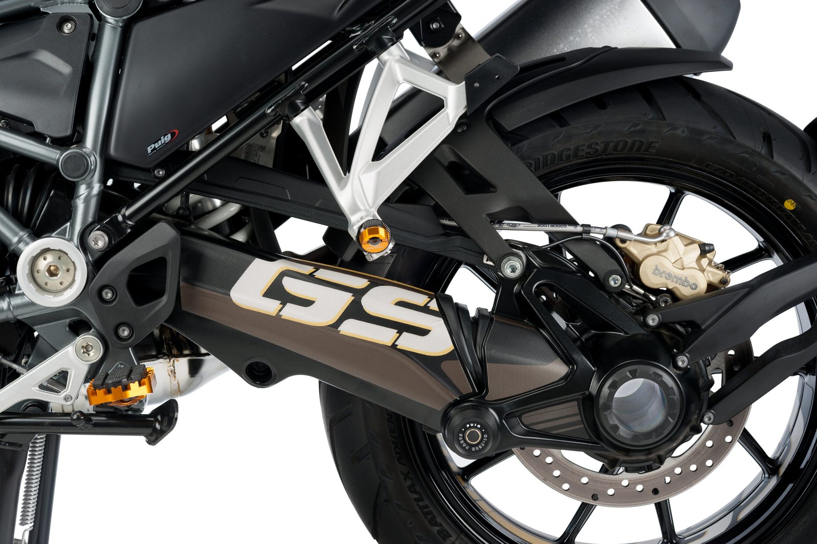 BMW R1200/R1250/GS/GSA GOLD DESENLİ ŞAFT KORUYUCU STICKERI (14-24)