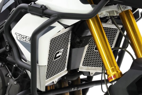 TRIUMPH Tiger 900 GT/GT LOW/GT PRO/RALLY/RALLY PRO PASLANMAZ ÇELİK RADYATÖR KORUMA - Görsel 2