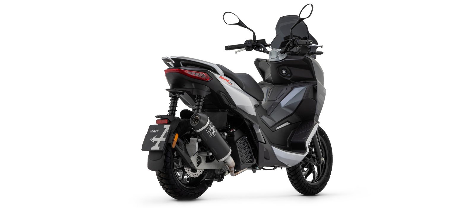 APRILIA SR 125/200 GT ARROW SİYAH ALÜMİNYUM FULL SİSTEM EGZOZ (22-24) - Görsel 2